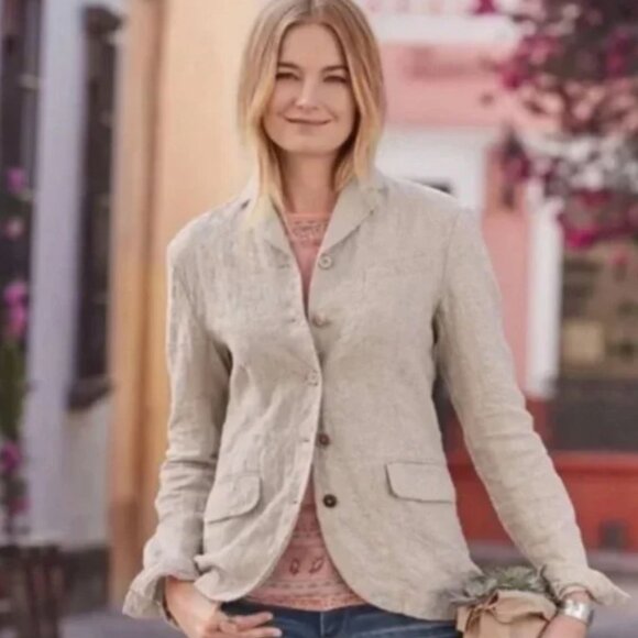 Sundance | 2 Blazers Embroidered Linen & Cotton Blend “Journey” Blazer | Size XS - Picture 2 of 16
